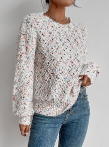 EMERY ROSE Space Dye Bishop Sleeve Jumper - Multicolor - View 3