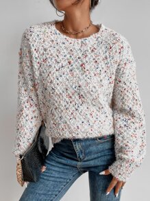EMERY ROSE Space Dye Bishop Sleeve Jumper - Multicolor - View 5