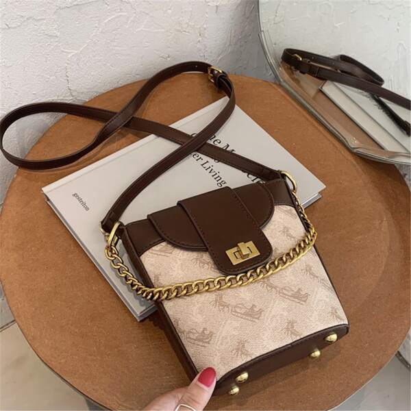 

Two Tone Bucket Bag, Khaki
