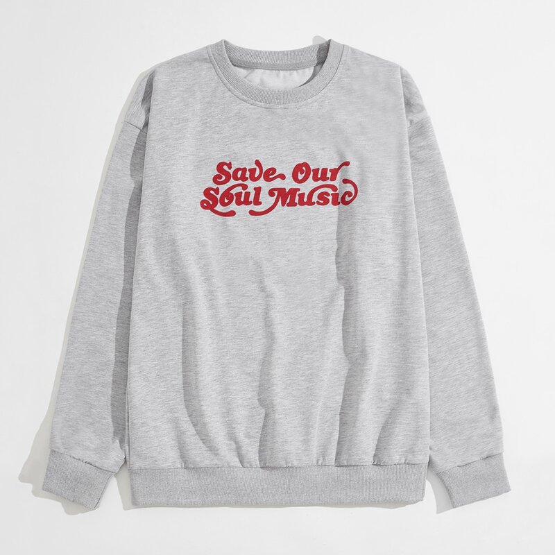 

Guys Slogan Sweatshirt, Light grey