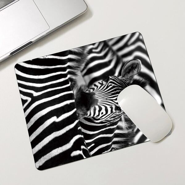

Zebra Stripe Mouse Pad, Black and white