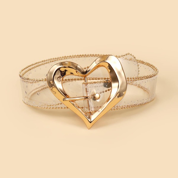 

Heart Buckle Clear Belt
