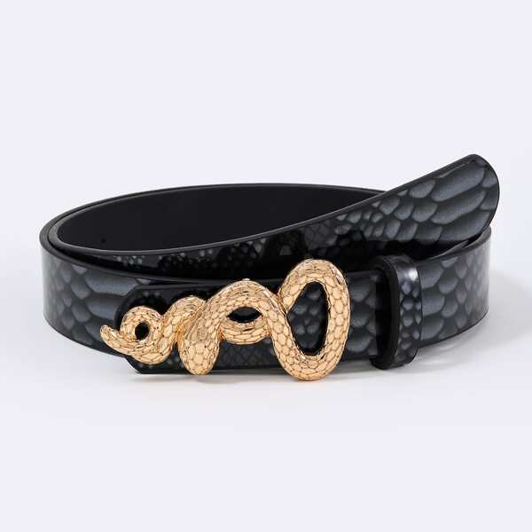 

Snake Decor Belt With Belt Punch Tool, Multicolor