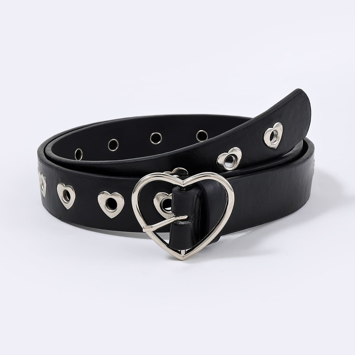 

Heart Buckle Belt, Black