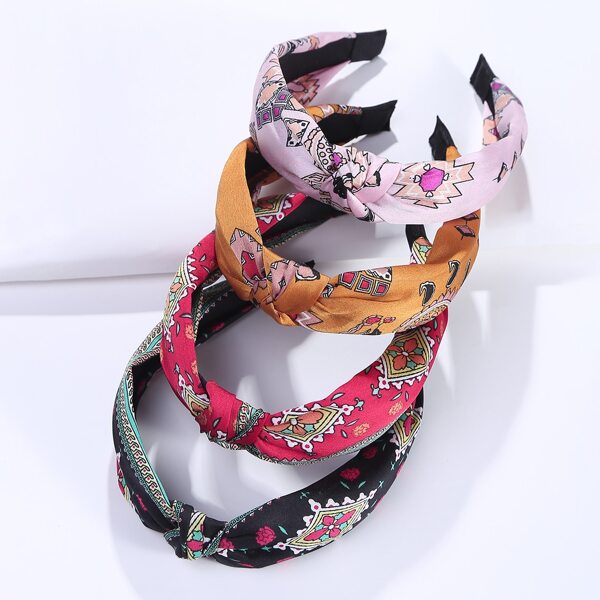 

4pcs Geo Print Headband, Multicolor