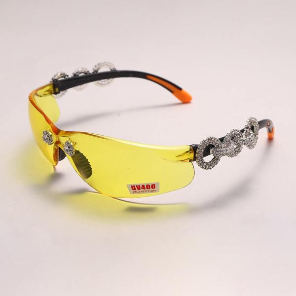 

Rhinestone Decor Sunglasses