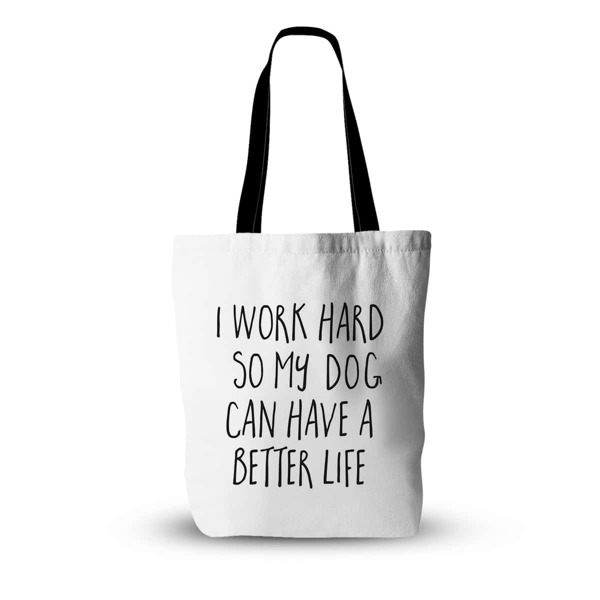 

Letter Graphic Shopper Bag, White