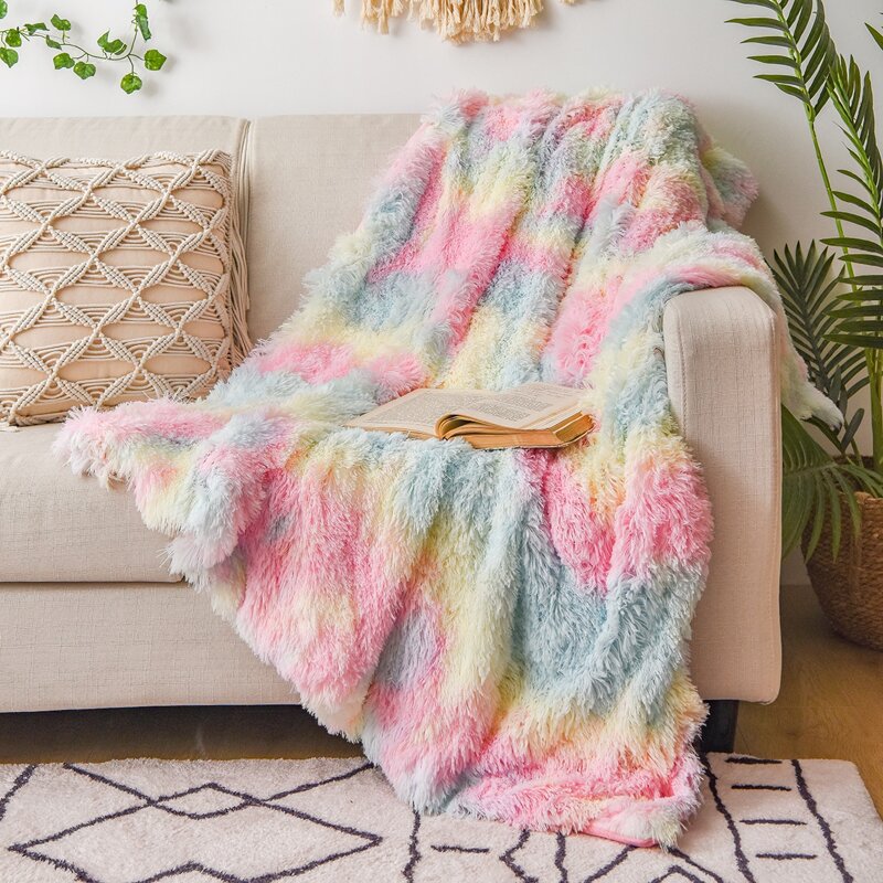 

Tie Dye Plush Blanket, Multicolor