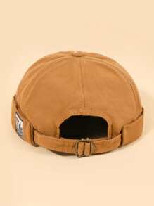 Mũ lưỡi trai kaki Unisex có vành denim, kiểu Y2k với bảng chữ cái & miếng dán denim, chống nắng, thoáng khí và thời trang, thích hợp để mặc hàng ngày và thường ngày - Màu Khaki - Xem 3