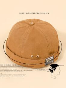 Mũ lưỡi trai kaki Unisex có vành denim, kiểu Y2k với bảng chữ cái & miếng dán denim, chống nắng, thoáng khí và thời trang, thích hợp để mặc hàng ngày và thường ngày - Màu Khaki - Xem 4