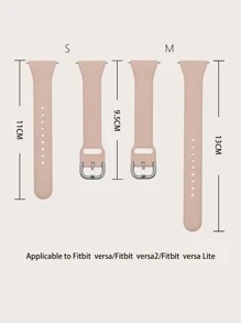 Dây đeo đồng hồ silicon tương thích với Fitbit - Bụi hồng - Xem 3