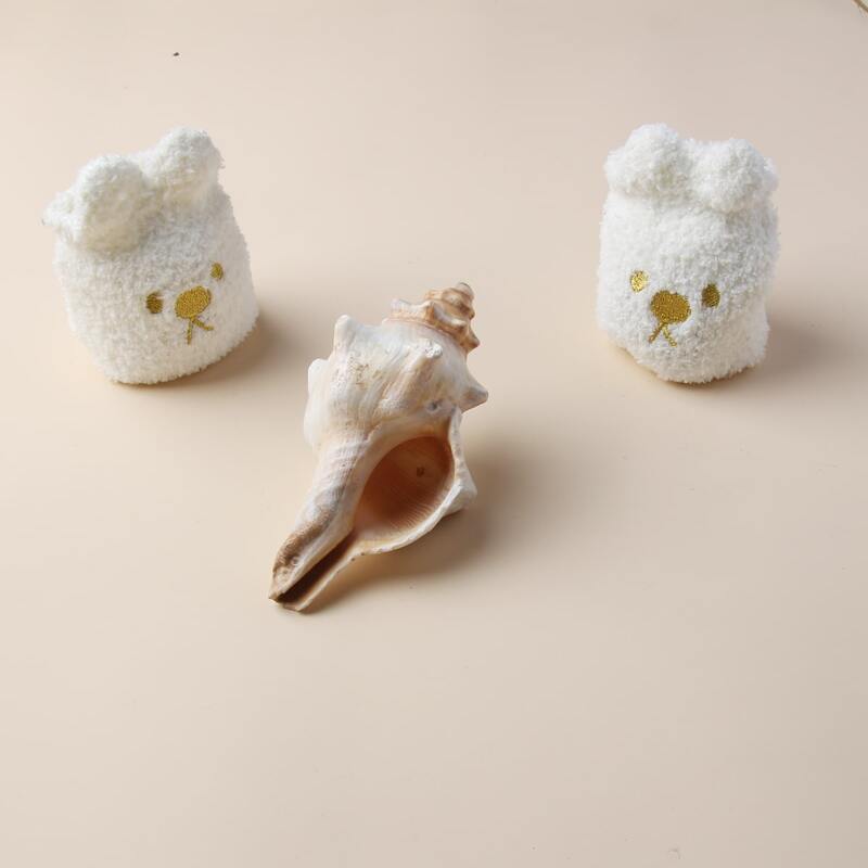 

Cartoon Ear Decor Crew Socks, White