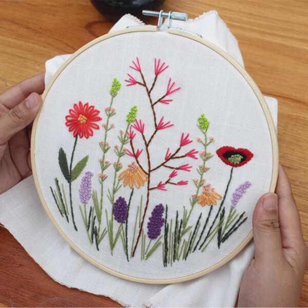 

1set DIY Flower Cross Stitch, Multicolor