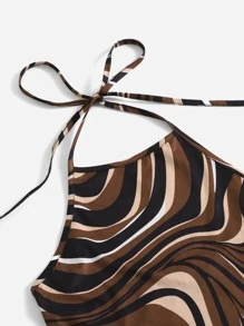 Muchica 滿版印花掛脖上衣