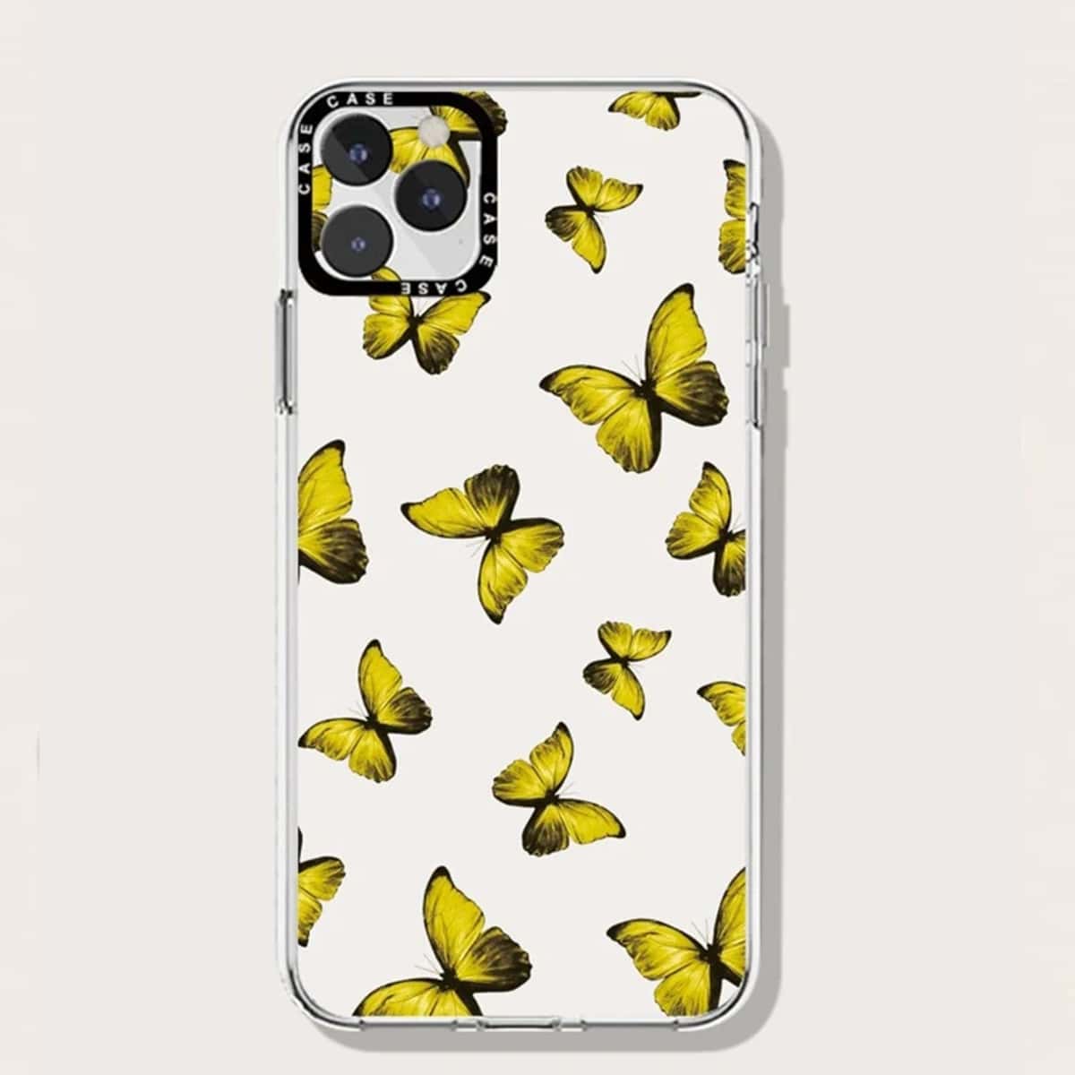 

Butterfly Print Phone Case, Beige