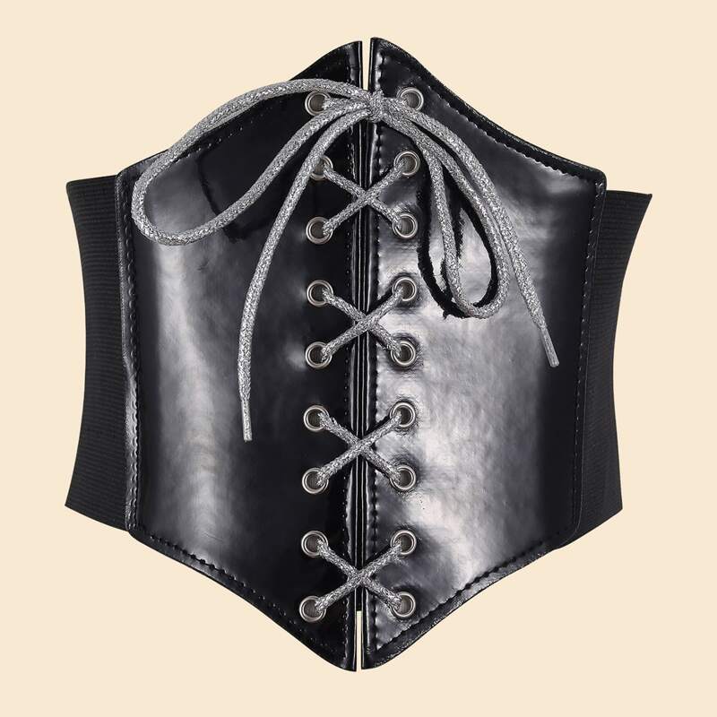 

Criss Cross Corset Belt, Black