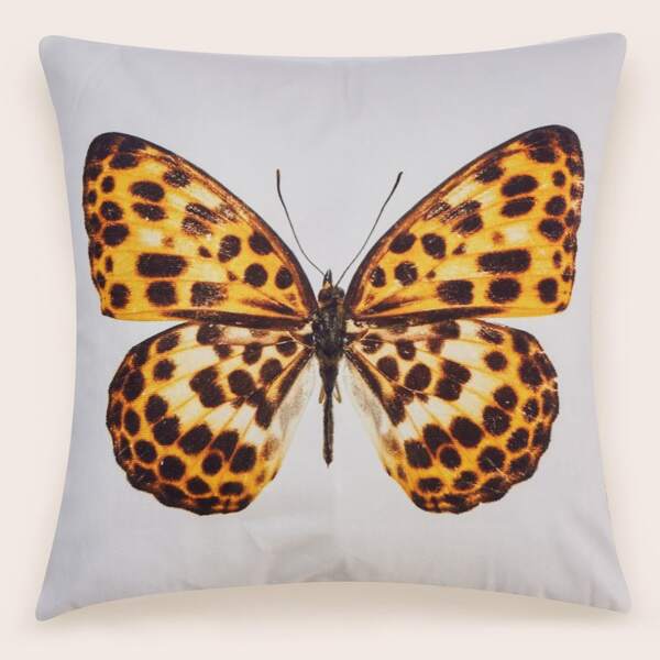 

Butterfly Print Cushion Cover Without Filler, Multicolor