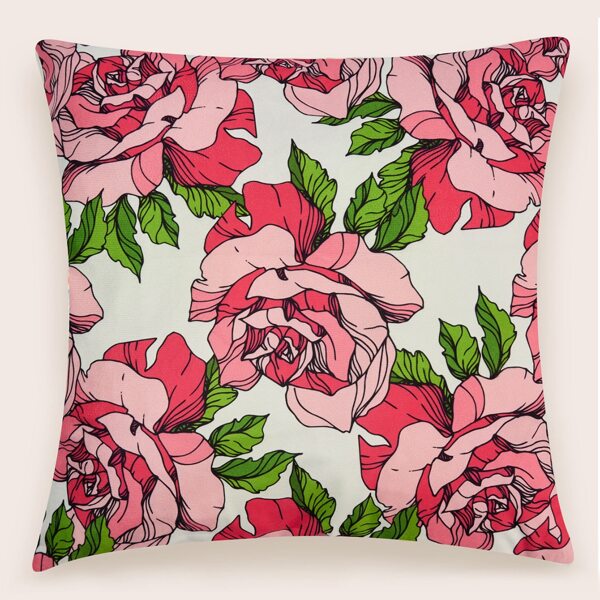 

Flower Print Cushion Cover Without Filler, Multicolor