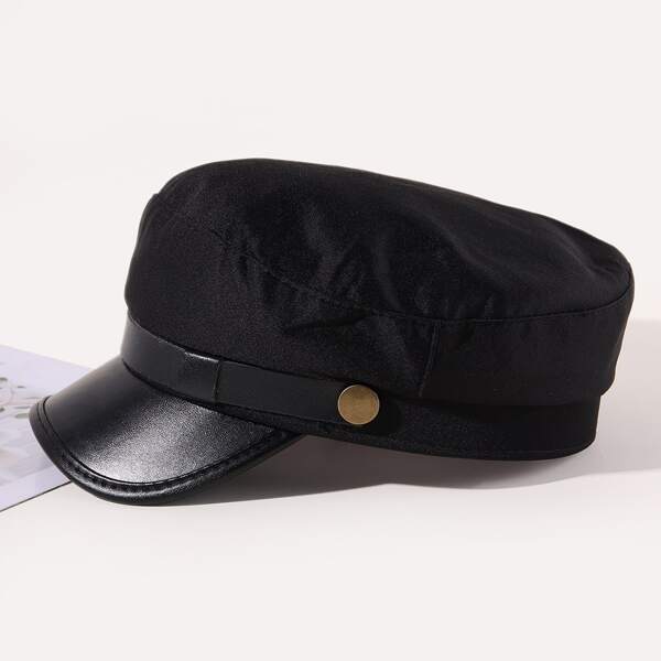 

Simple Baker Boy Cap, Black