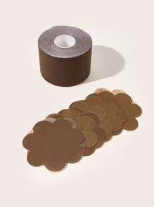 2 paquetes de cubre pezones con flor talla grande con cinta para el pecho - Multicolor - Ver 2