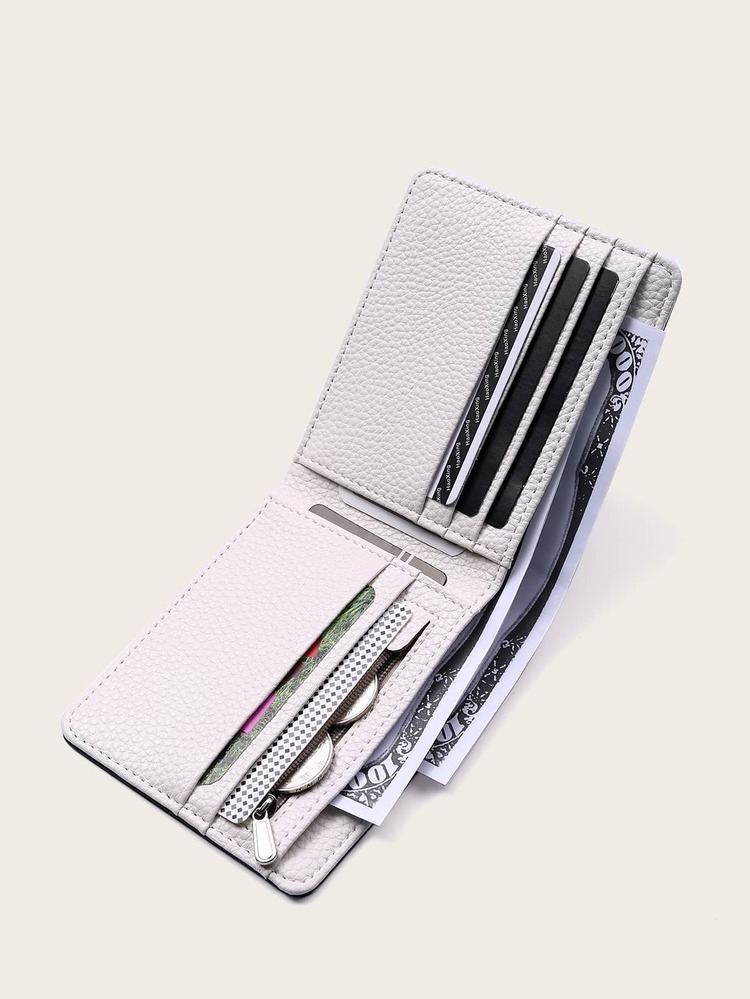 Men Fold Over Wallet With Card Holder - Blue - View 2