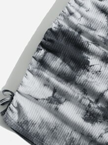 SHEIN Chicas adolescentes vestido de tie dye con fruncido con cordón - Multicolor - Ver 3