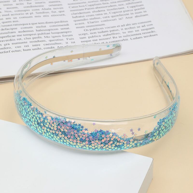 

1pc Glitter Star Headband, Blue