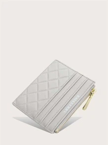 Baellerry Slim Zipper Wallet, Women's Small Wallet & Card Holder, Couple's Birthday/Valentine's Day Gift, Student/Ladies Wallet, Card Case, Name Card Holder, Credit Card Holder - Grey - View 3