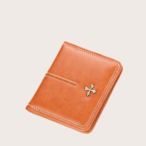 

Metal Decor Small Purse, Brown