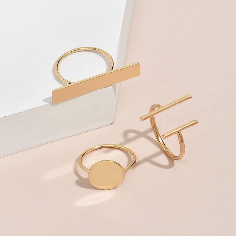 

3pcs Minimalist Ring, Gold