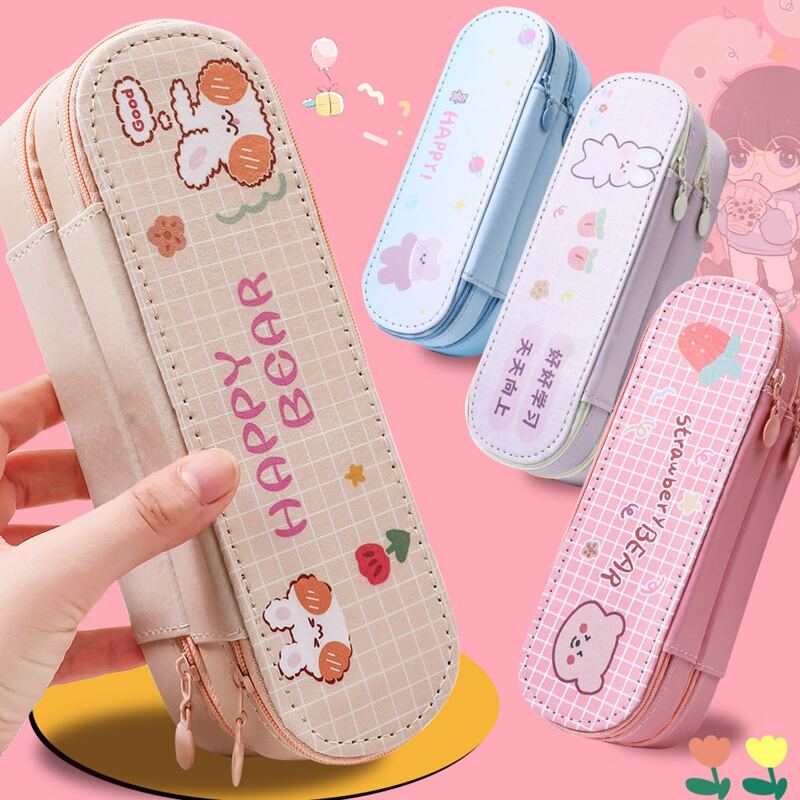 

1pc Cartoon Graphic Random Pencil Case, Multicolor