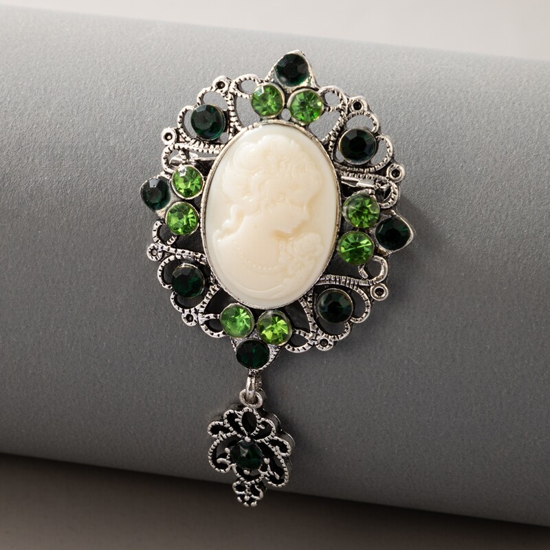 

1pc Rhinestone Brooch, Silver