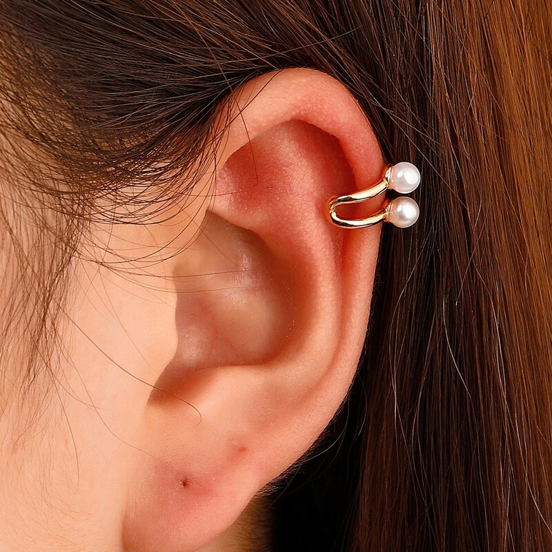 

1pc Faux Pearl Decor Earring, Gold