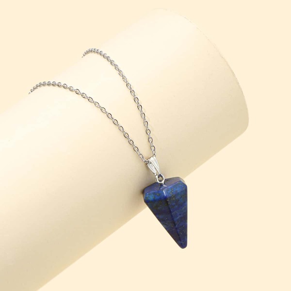 

Stone Charm Necklace, Blue