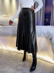 Chiquease Váy nữ màu trơn Thanh lịch - màu đen - Xem 3