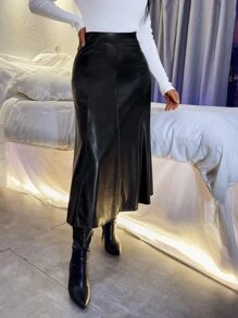 Chiquease Váy nữ màu trơn Thanh lịch - màu đen - Xem 4