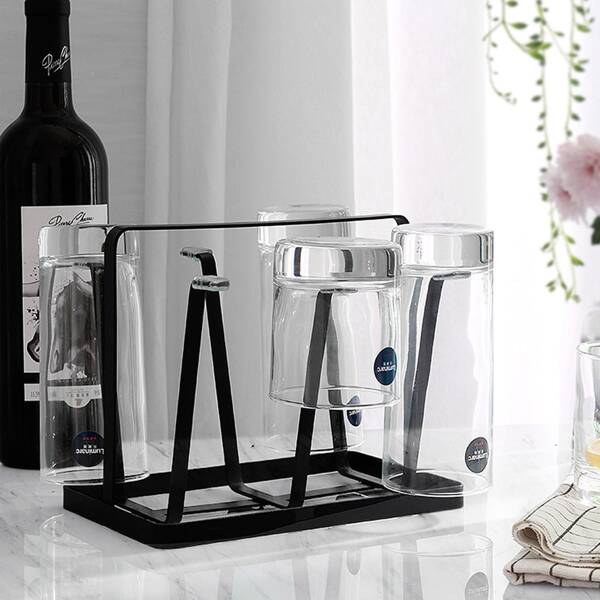 

1pc Cup Drain Rack, Black