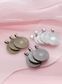 10入組圓形DIY吊墜 - 彩色 - 查看 4