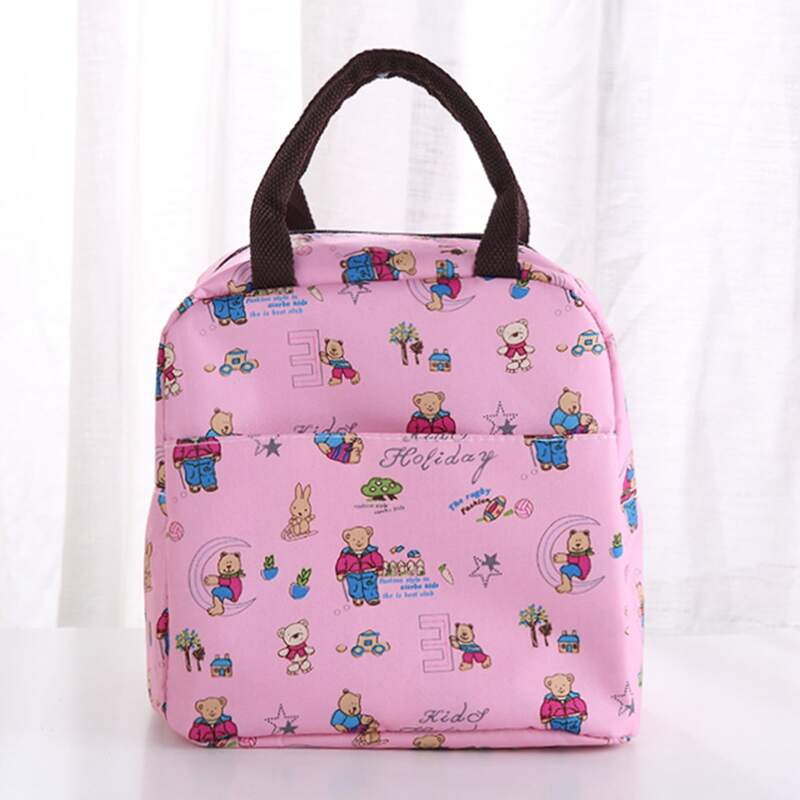 

1pc Cartoon Bear Insulated Lunch Box Bag, Multicolor