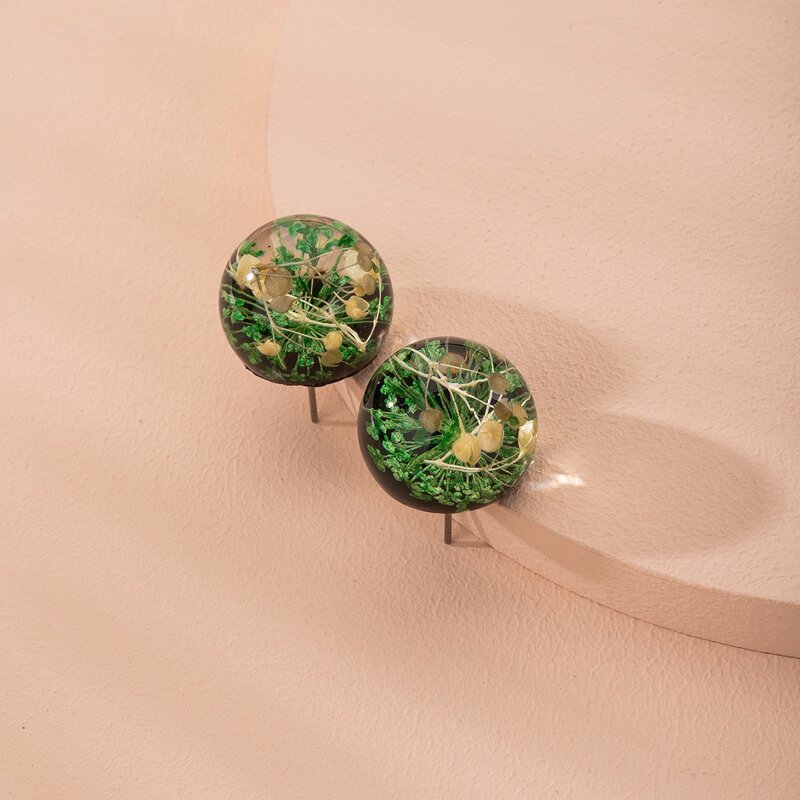 

Resin Stud Earrings, Multicolor