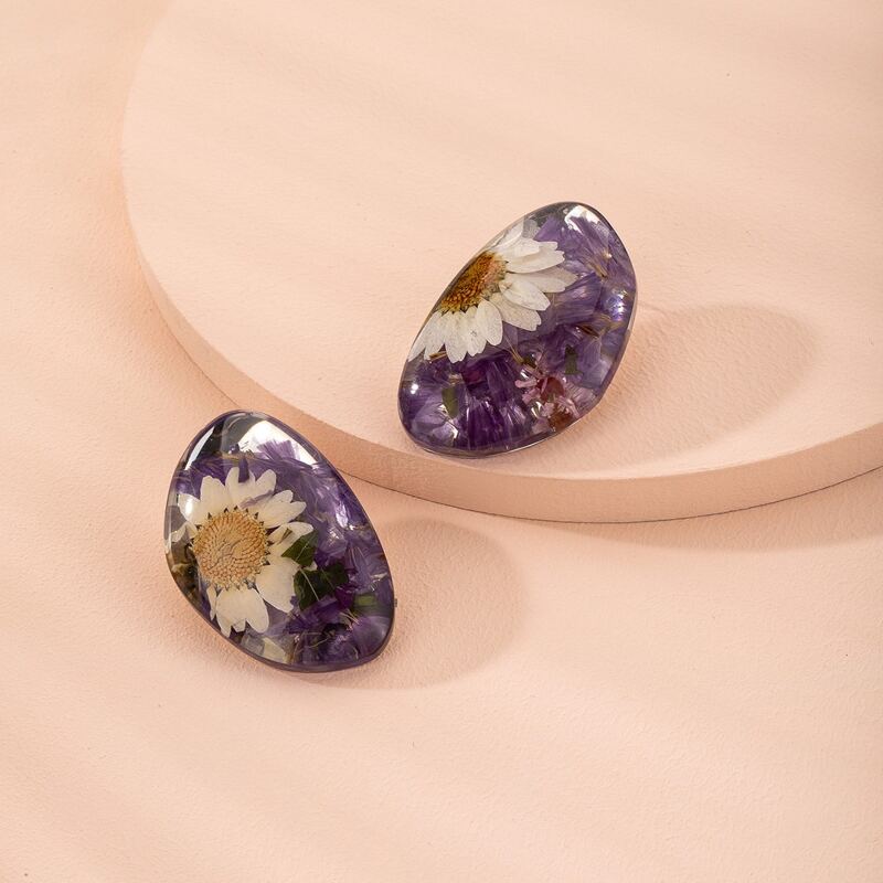 

Flower Stud Earrings, Multicolor