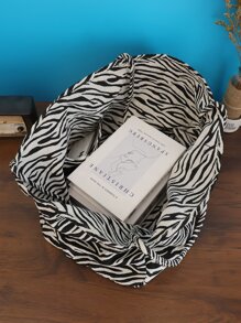 Zebra Striped Tote Bagback To School,Classic Casual, Suitable For Teen Girls Women College StudentsWork , Business, Commute,Outdoors, Travel, Outings, Tote Bags For Women, College Essentials - Black and White - View 5