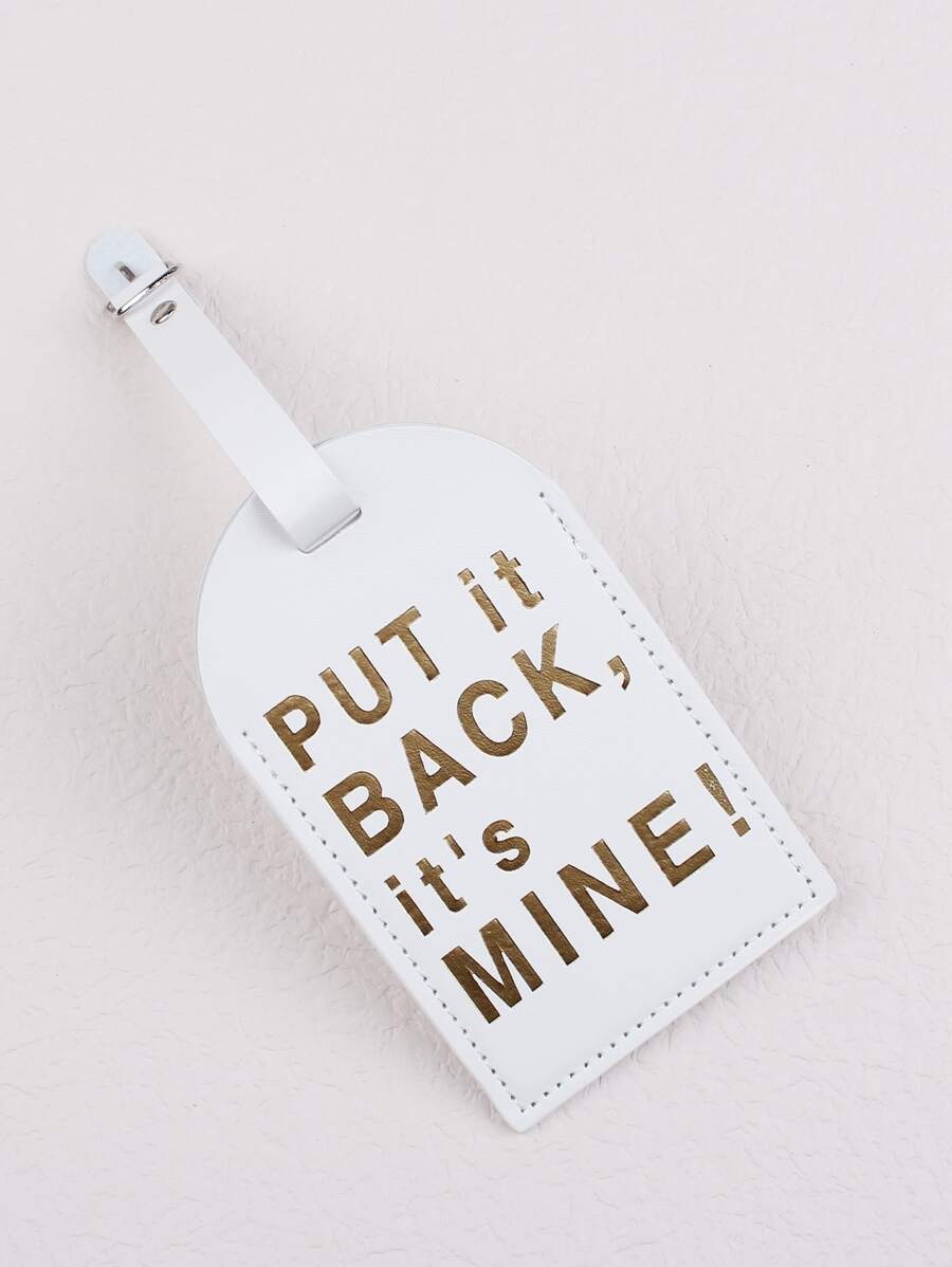Thẻ hành lý bằng đá cẩm thạch kim loại - trắng - Xem 1