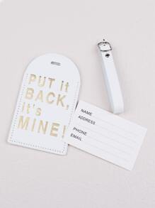 Thẻ hành lý bằng đá cẩm thạch kim loại - trắng - Xem 4