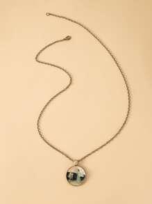 Collar colgante de redondo - Bronce - Ver 2