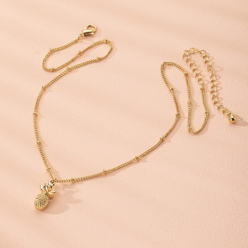 

Pineapple Pendant Necklace, Gold