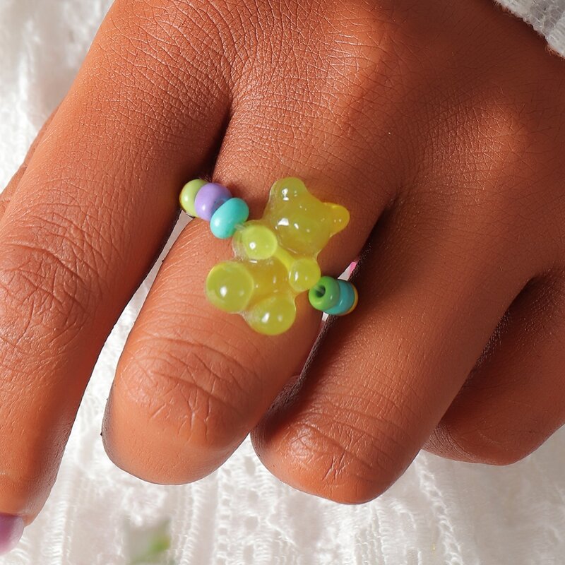 

Bear Decor Ring, Multicolor