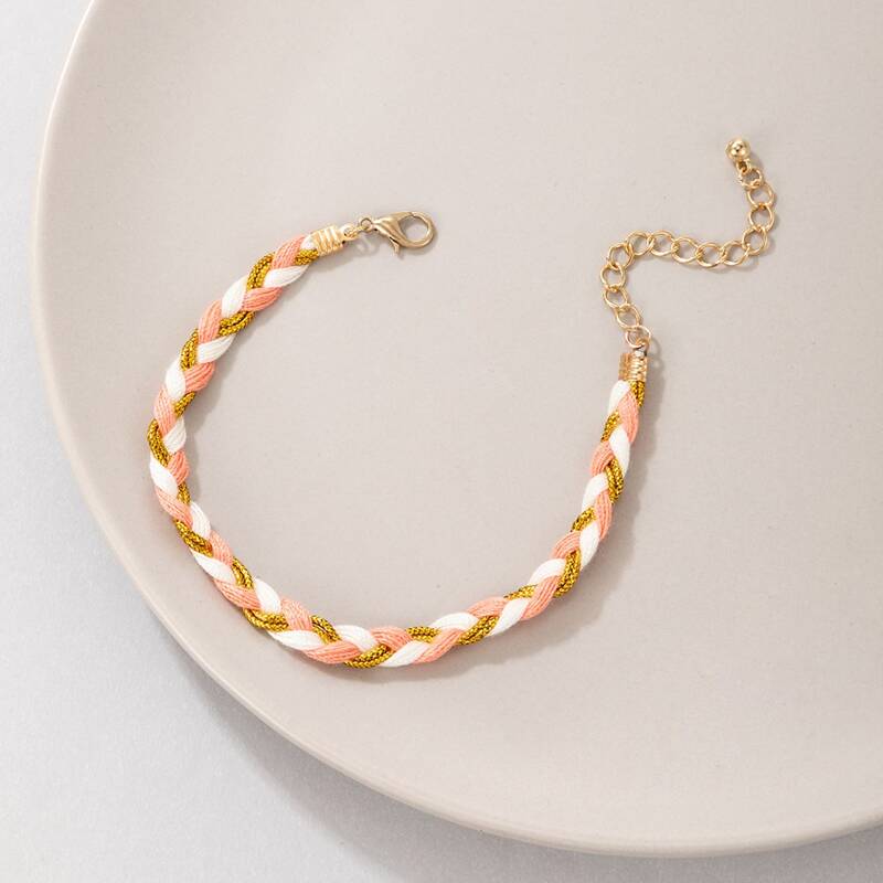

1pc Braided Rope Bracelet, Multicolor