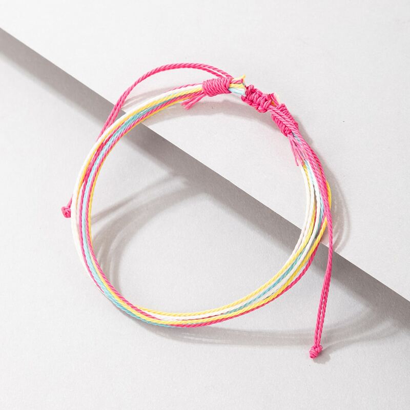 

1pc Knot Rope Bracelet, Multicolor