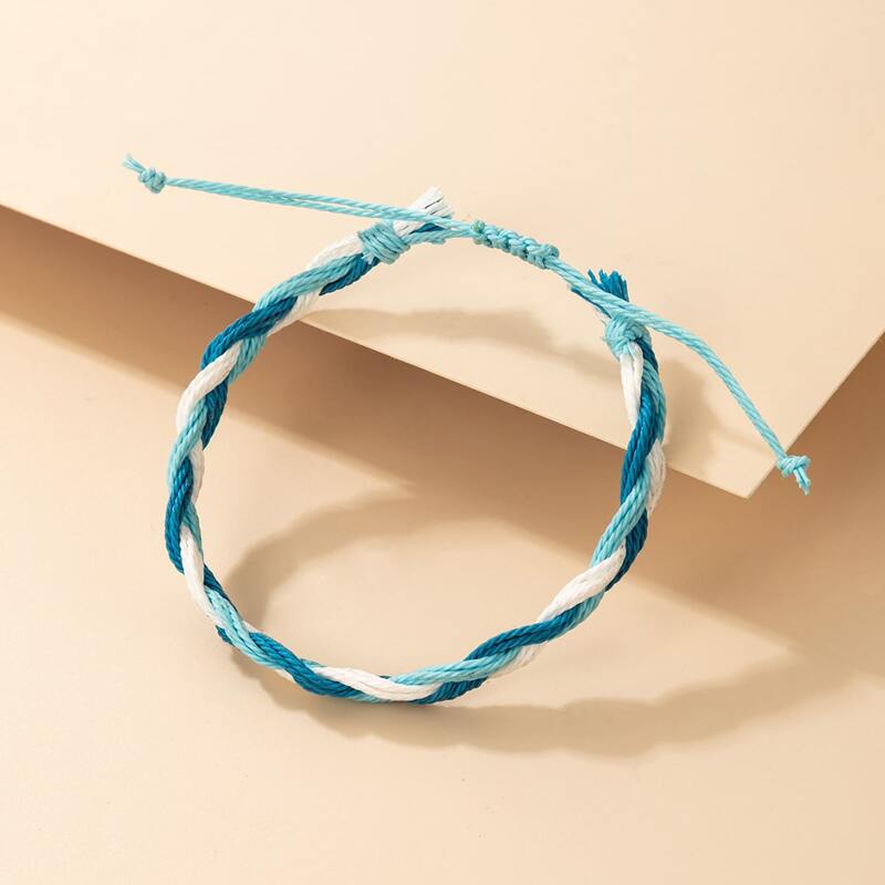 

1pc Braided Rope Bracelet, Royal blue